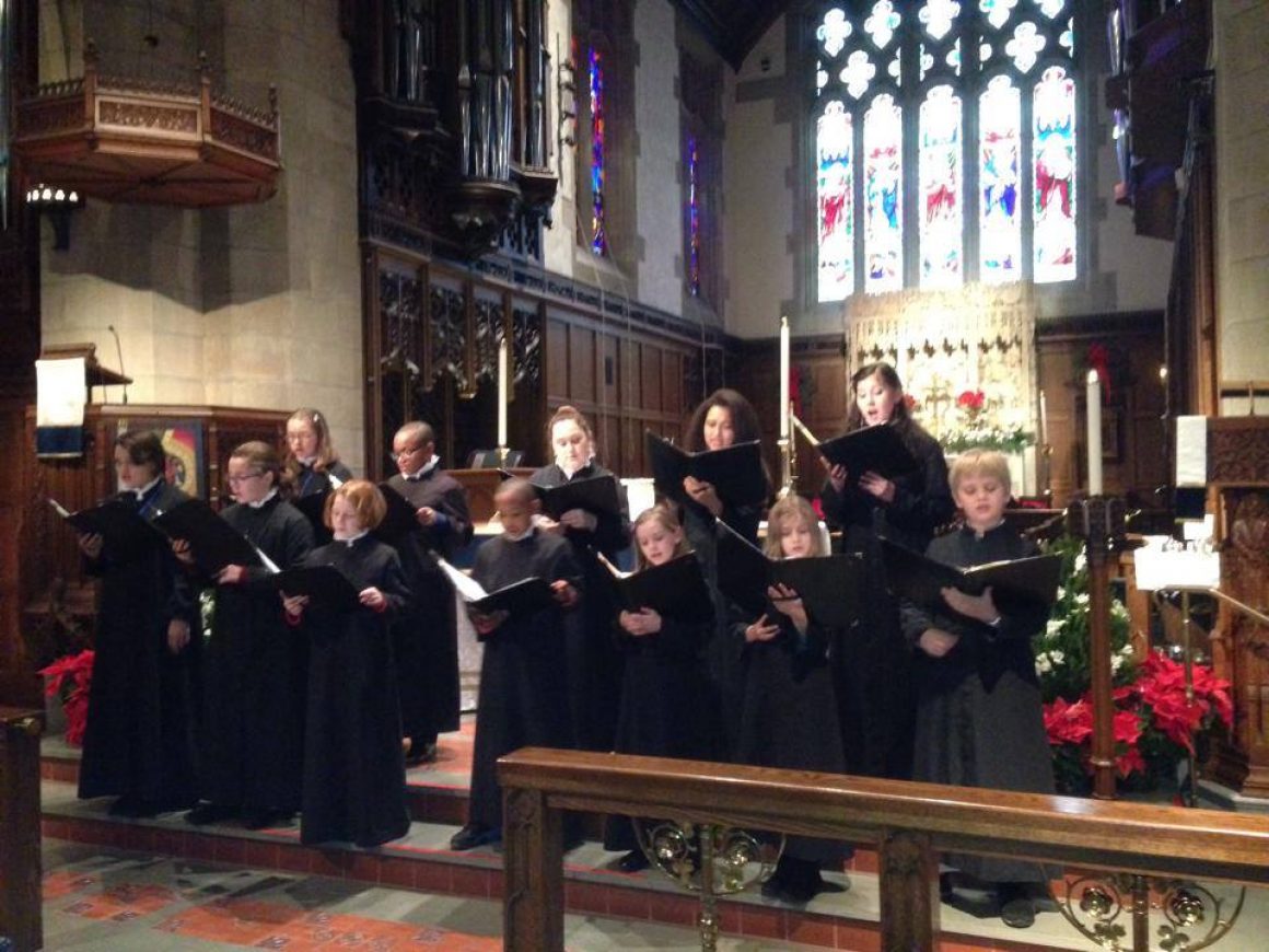 youth choir in chancel black
